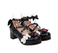 WATIIFUFU 1Pair Four Seasons Ladies Bowknot Single Shoes Stylish Comfort Footwear for Women Match for Pants and Skirts Black