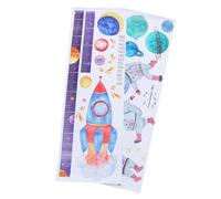 WATIIFUFU 1set Room Decor Space Spaceman Design Sticker Height Chart Wall Decal for Boys and Girls