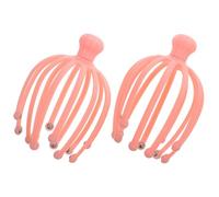 WATIIFUFU 2 Pcs Pink Scalp Massagers Small and Portable Design for Relaxing The Scalp and Muscle Exercising Handheld Head Massage Tool for Stress Relief Random Random Color
