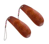 WATIIFUFU 2 Pcs Small Wooden Shoehorn Portable Flexible Shoe Hook Lifter for Men Women Seniors Convenient Lightweight Horn Shoes Helper
