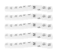 WATIIFUFU 200pcs Plastic Clothing Hanger Size Markers with Fixed Hook Attachment for Wardrobe Organisation Sturdy Garment Size Tags in White for Clothes Hanger Identification