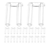 WATIIFUFU 200Pcs Rimless Eyeglass Connectors Dual Plug Plastic Washers Eyeglass Fitting Spare Parts for Spectacles Repair and Installation Tools