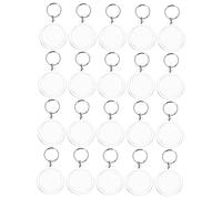 WATIIFUFU 20pcs Acrylic Keychains Blank Photo Frame Key Rings for Custom Pictures Key Ornaments for Family Friends and Crafting Projects