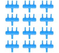 WATIIFUFU 20pcs Aquarium Air Pump Splitter 3-way 8mm to 4mm Oxygen Valve Distributor for Fish Tank Air Flow Control Tubing Accessories, Blue