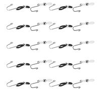 WATIIFUFU 20pcs Denim Zipper Holder Hook Set with Silicone and Metal Lock, Anti-Slide Zipper Pulls for Jeans and Pants, White and Black Pants Closure Helper for Travel and Work