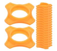 WATIIFUFU 20Pcs Orange Microphone Rubber Anti-Rolling Rings, Shockproof Handheld Mic Grip Protectors for Wireless Microphones, Anti-Slip and Anti-Shake Safety Accessories for Ktv and Party