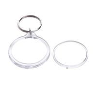 WATIIFUFU 24pcs DIY Acrylic Photo Frame Keychains round Shape and Metal Ring, Creative Blank Insert Photo Frame Key Rings to Store Keys, for Friends, Colleagues, and Family