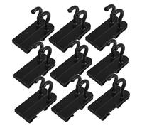 WATIIFUFU 24pcs Heavy Duty Plastic Pegboard Hooks for Wall Hanging Coats Towels Backpacks Matte Black Design Peg Hooks for Kitchen Bathroom Office Organization No Drilling Damage
