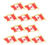WATIIFUFU 25pcs Metal Canada Flag Pin Badges Iron Brooches Butterfly Clasp, Red Colour, Chic and Lovely Style, Sturdy, for Travel and Everyday Wear