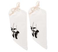 WATIIFUFU 2pcs Ballet Shoe Storage Bag Drawstring Design Cute Ballet Dance Pouch for Girls for Dance Classes Gym Travel and Everyday Use Holds Shoes Clothes