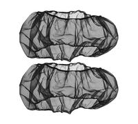 WATIIFUFU 2pcs Black Birdcage Mesh Cover Stretchy Form Fitting Net Protector for Parrot Enclosures Breathable Seed Catcher Screen to Prevent Scatter and Mess in Bird Cage