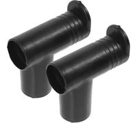 WATIIFUFU 2Pcs Black Plastic Right Angle Joint Plug for Single Double Pole Adjustable Drying Rack Connector Replacement