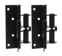 WATIIFUFU 2pcs Black Self-Closing Spring Loaded Door Hinges Heavy Duty Wood Gate Hinges Automatic Screen Porch Door Closers for Home and Garden