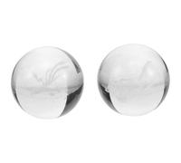 WATIIFUFU 2pcs Crystal Baoding Meditation Balls 50mm Dragon Phoenix Design Hand Grip Trainer Balls for Stress Relief and Mindfulness Meditation