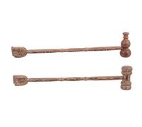 WATIIFUFU 2pcs Dual-use Handheld Massage Hammer Stick with Long Handle Design and Double-Head Redwood Body Massager for Back Muscle Knot Remover and Scratching