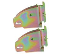 WATIIFUFU 2pcs E Track End Socket Bracket, E Track Fitting Wood Beam Holder, Alloy Golden Cargo Support for Logistics Hardware and Storage