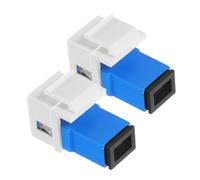 WATIIFUFU 2pcs Fiber Optic Coupler Adapter Fiber Optic Module Adapter PC Material Highspeed Transmission Versatile Compatibility Multi Color for Home Network Upgrades Professional Users