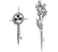 WATIIFUFU 2pcs Flower Brooch Thistle Flower Pins Vintage Alloy Brooches Fade-resistant Versatile Design Creative Style Wedding Jewelry for Women Pin for Hats