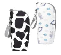 WATIIFUFU 2pcs Food Bottle Carrier Insulated Thermal Pouch with Secure Side Zipper Made of Sturdy Oxford Cloth for Outdoor Outing Use