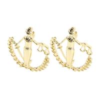 WATIIFUFU 2Pcs Gold Metal Libra Brooch Set - Women’S Balance Symbol Lapel Pins for Dress Shirts - Justice Lawyer and Judge Suit Accessories for Parties and Formal Occasions