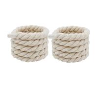 WATIIFUFU 2pcs Handwoven Thick Round Cotton Shoe Laces Replacement for Sneakers Casual Shoes Triple Strand Natural Shoelaces Practical Sports Footwear Accessories