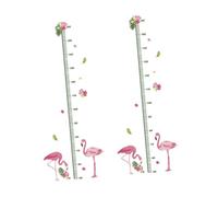 WATIIFUFU 2pcs Height Wall Stickers PVC Growth Chart Decals with Cute Cartoon Animals for Bedroom Playroom Classroom Decoration