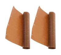 WATIIFUFU 2pcs High-Temp Pizza Peel Replacement Cloth with Nonstick Surface, Heat-Resistant Brown Pizza Transfer Mat for Easy Sliding and Reusable Baking in Home Kitchen