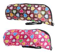 WATIIFUFU 2pcs Insulated Bottle Bags Thermal Feeding Bottle Pouches with Handle for Travel and Stroller Use Nursing Cooler Bags in Rose Red Heart and Brown Heart Designs