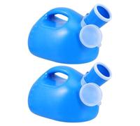 WATIIFUFU 2pcs Male Portable Urinal Bottles for Men with 3000ml Capacity, Plastic Spillproof Design Featuring Wide Mouth and Ergonomic Nozzle, for Camping and Road Trips
