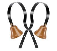 WATIIFUFU 2pcs Metal Dog Doorbell for Potty Training and Housebreaking, Wall Mounted Design, Black Metal Construction, Suitable for Dogs and Cats in Retail Stores and Businesses
