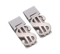 WATIIFUFU 2pcs Metal Money Clip Stainless Check Clip Slim Wallet Insert for Notes Cards Money Holder for Cash