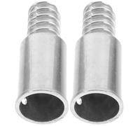 WATIIFUFU 2pcs Metal Threaded Tip Replacement for Broom Handle, American Thread Pole Adapter Connector, Household Cleaning Tool Compatible with Extension and Mop Poles