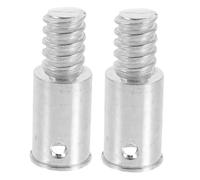 WATIIFUFU 2pcs Metal Threaded Tip Replacement for Broom Handle Extension Pole Adapter High-strength American Thread Connector for Household Cleaning Tools Compatible with Various Metal Poles