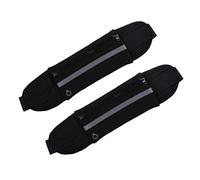 WATIIFUFU 2pcs Multifunction Waist Pack Fanny Pack for Running Hiking and Diving Outdoor Sports Waist Bag Black