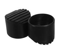 WATIIFUFU 2pcs Non-Slip Rubber Ladder Feet Covers for Folding Extension Ladders Removable Stabilizer Pads with Floor Protection Easy Install Black Leg Caps for Home Professional Use