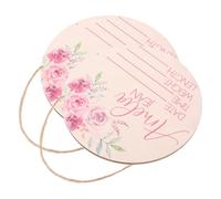 WATIIFUFU 2pcs Personalised Name Announcement Signs Wooden Birth Plaques for Nursery Decor Newborn Weight Height Record Keepsake for Shower and Birth Souvenir