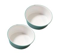WATIIFUFU 2pcs Plastic Wash Basin and Foot Basin Set, Medium-sized Thickened Storage Tub for Bathroom and Kitchen, Dual Color Green and White, Suitable for Soaking Feet and Washing