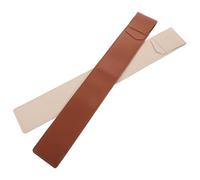 WATIIFUFU 2pcs Pu Leather Drumstick Organizer Bag, Universal Drum Stick Holder with Dustproof Cover, Brown and Beige Percussion Accessory Suitable for Drummers and Drum Sets
