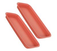 WATIIFUFU 2pcs Rectangular Plastic Plant Pot Trays with Drainage, Reusable Flower Pot Saucers Prevent Floor Pollution, for Gardening Projects and Home Decoration