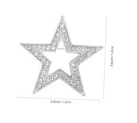 WATIIFUFU 2pcs Rhinestone Star Brooch Elegant Zinc Alloy Lapel Pin for Women Men and Tarnish Resistant Dress Pin Versatile Corsage for Suits Dresses Sweaters Scarves Compact Shawl Clip