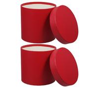 WATIIFUFU 2pcs round Floral Gift Boxes Paperboard Bouquet Boxes with Elegant Design and Refined Look, for Hand-held Flowers, Weddings, Parties, and Graduation Celebrations