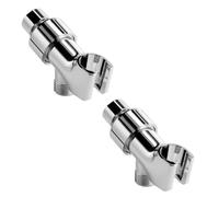 WATIIFUFU 2pcs Shower Head Holders with American Three-Way Water Diverter Valve, Abs Material, Silver Finish, Practical Design for Convenient Use in Bathroom