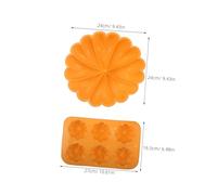 WATIIFUFU 2pcs Silicone Pumpkin Cake Pan Mold Flexible Non-Stick Baking Tray for Halloween Harvest Festival DIY Chocolate Jelly Mousse Dessert Kitchen Use