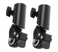 WATIIFUFU 2pcs Speaker Stand Tripod Swivel Casters Tube Compatible Mobile Wheels Silent Rotation for Audio Equipment Studio Monitor Accessories