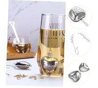 WATIIFUFU 2pcs Stainless Steel Heart-Shaped Tea Infuser Loose Tea Strainers Brewing Filters at Home Office