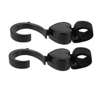 WATIIFUFU 2pcs Stroller Handle Hooks Bag Grip Handle Stroller Hook for Bags Plane Travel Essentials Abs Black