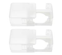 WATIIFUFU 2pcs Transparent Door Knob Safety Covers Door Handle Protectors for Home Prevent from Locking Themselves in Easy Adult Unlock