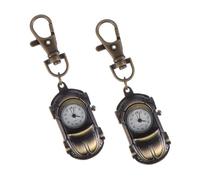 WATIIFUFU 2pcs Vintage Car Shape Pocket Watch Elegant Mechanical Design for Men and Women Multifunctional Medical Badge Watch Graduation Gift and Decorative Accessory