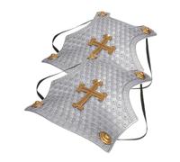 WATIIFUFU 2pcs Vintage Roman Armour for Cross Chest Plate and Shield Realistic Knight Costume for Boys Dress Up Halloween Cosplay Medieval Role Play Historical Soldier Accessories