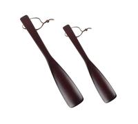 WATIIFUFU 2pcs Wooden Shoehorns Long Shoe Lifter for Elderly Pregnant Women Premium Wood Shoe Wearing Aid Tool Smooth Surface Reduces Bending and Knee Easy to Store with Hanging Rope